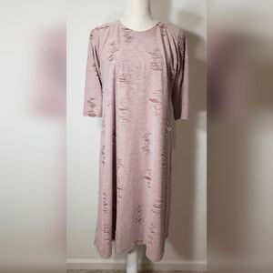 Like New, size M women's Kosher Casual brand mauve distress style dress